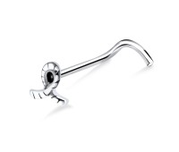 Aids Awareness Sign Ocean Curved Nose Stud NSKB-880